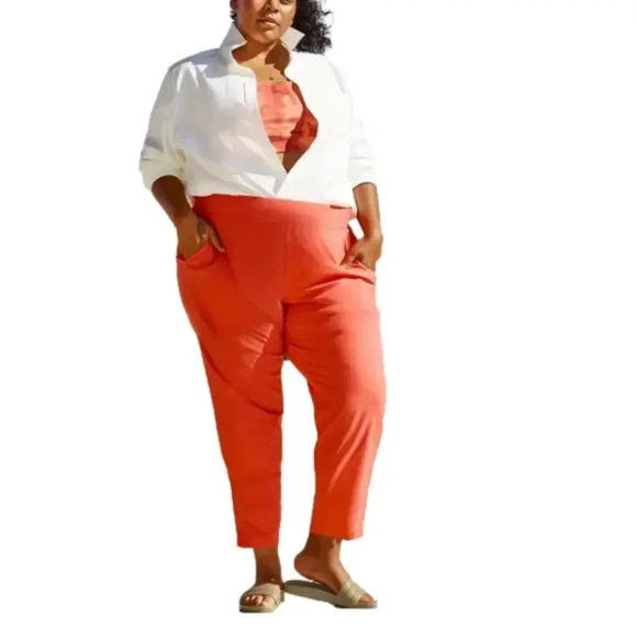 Athleta Brooklyn Ankle Pant Plus Size 22 Orange Haze - Picture 2 of 9